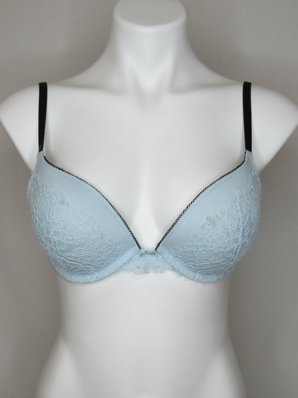 Victoria's Secret Dream Angels PUSH UP Blue Lace Bra 32D